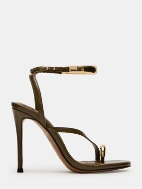 Steve Madden Tia Heels in Olive | LIKE NEW